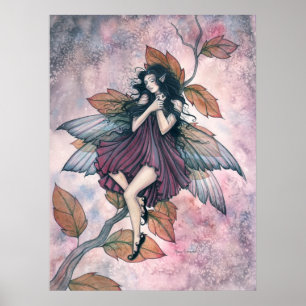 Sleeping Autumn Fairy Poster by Molly Harrison