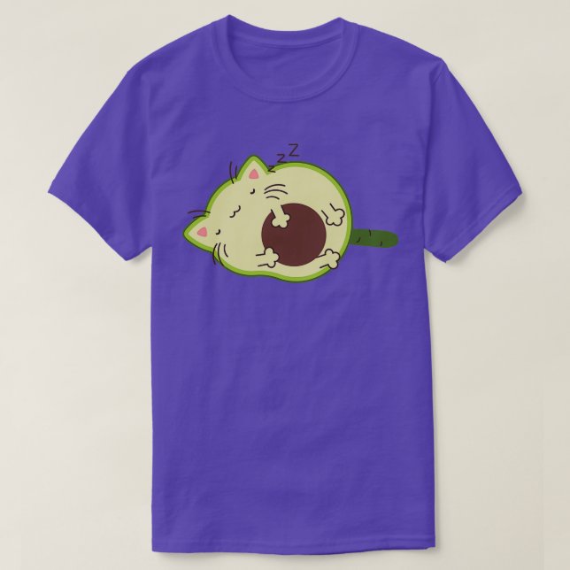 Sleeping avocado cat T-Shirt (Design Front)