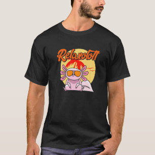 Sleeping Axolotl Beach Aquarium Cute Axolotl Kids  T-Shirt