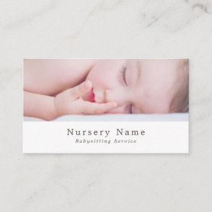 Sleeping Baby, Babysitter, Daycare, Nursery Business Card