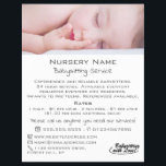 Sleeping Baby Babysitting, Daycare, Nursery Advert Flyer<br><div class="desc">Sleeping Baby,  Babysitting,  Daycare,  Nursery Advertising Flyer by The Business Card Store.</div>