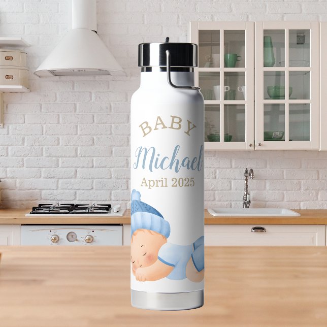Sleeping Baby Boy Name Water Bottle (Creator Uploaded)