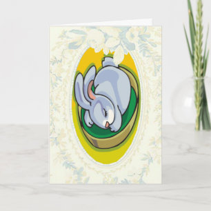 Sleeping Baby Bunny Easter Card