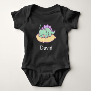 Sleeping Baby Dino on Pillow Bodysuit
