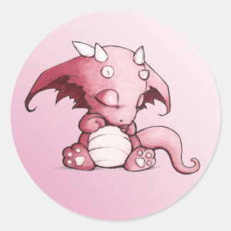 Sleeping Baby Dragon Sticker