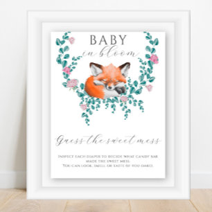 Sleeping baby fox - guess the sweet mess poster
