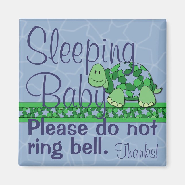 Sleeping Baby Front Door Sign Magnet (Front)