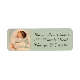 Sleeping Baby Girl Angel Vintage Religious