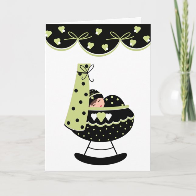 Sleeping Baby New Baby Greeting Card (Front)