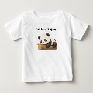 Sleeping Baby Panda On Log Kids T-Shirt