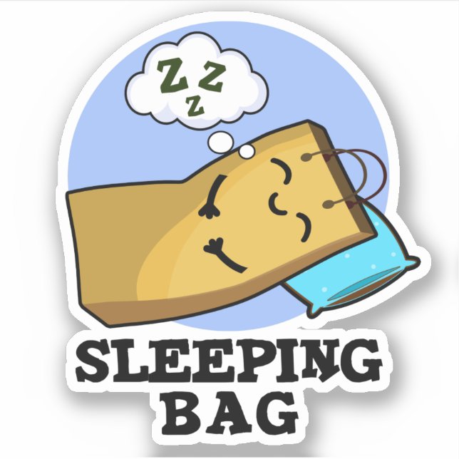 Sleeping Bag Funny Paper Bag Pun  (Front)