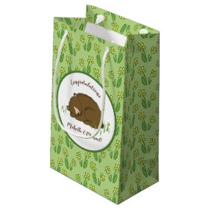 Sleeping Bear Baby Shower Woodland Small Gift Bag