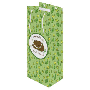 Sleeping Bear Baby Shower Woodland Wine Gift Bag