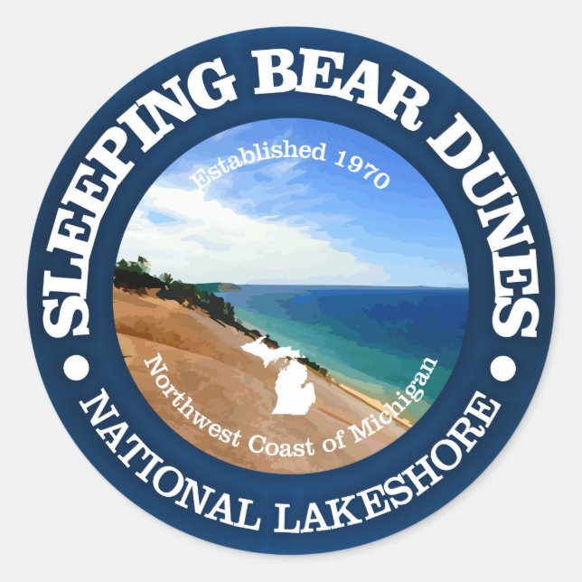 Sleeping Bear Dunes Classic Round Sticker (Front)