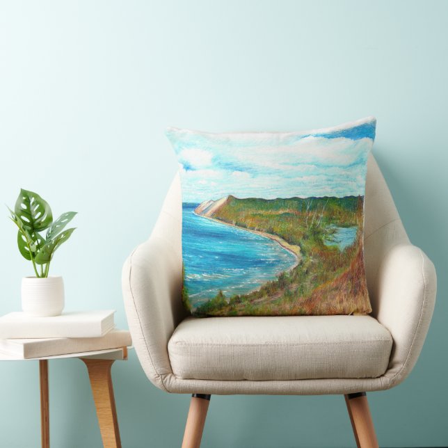 Sleeping Bear Dunes Lakeshore Michigan Beach Cushion (Chair)