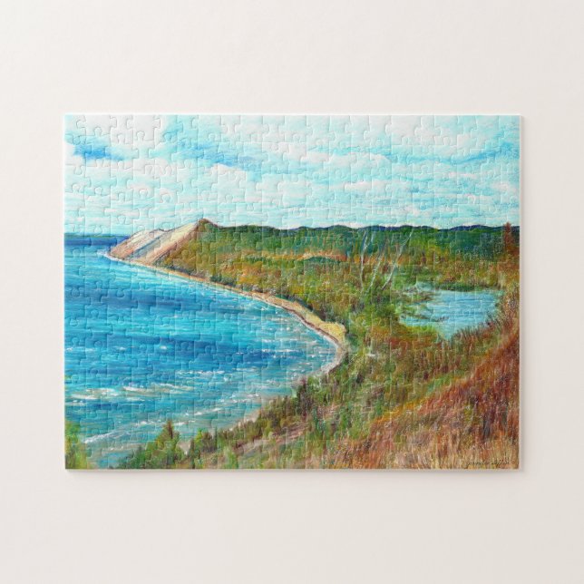 Sleeping Bear Dunes Lakeshore Michigan Beach Jigsaw Puzzle (Horizontal)