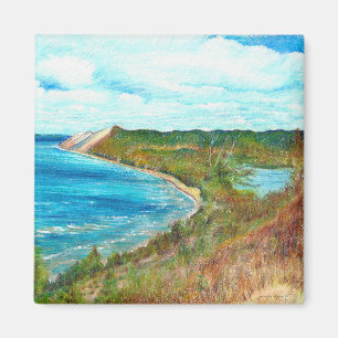 Sleeping Bear Dunes Lakeshore Michigan Beach Magnet