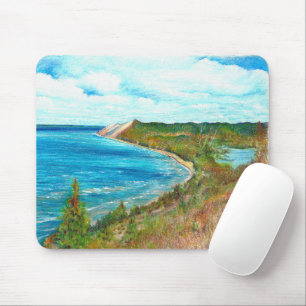 Sleeping Bear Dunes Lakeshore Michigan Beach Mouse Mat