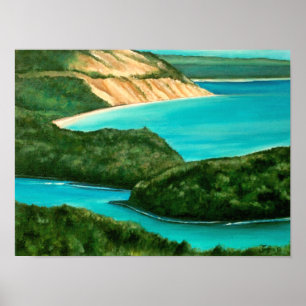 Sleeping Bear Dunes Painting   Poster
