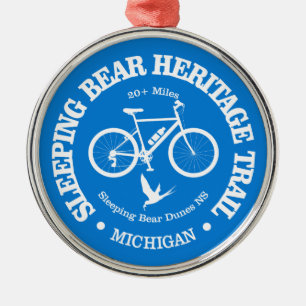 Sleeping Bear HT (cycling) Metal Tree Decoration