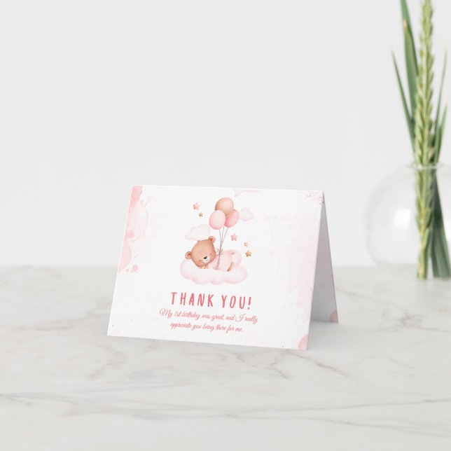 Sleeping Bear on a Cloud Thank You Card (Front)