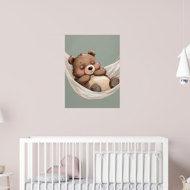 Sleeping Bear Poster – Cosy Nursery Wall Art (Nursery 2)