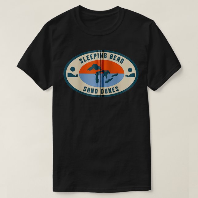 Sleeping Bear Sand Dunes Michigan Michigander Grea T-Shirt (Design Front)