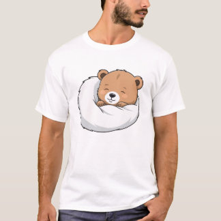 Sleeping Bear with Blanket a018 T-Shirt