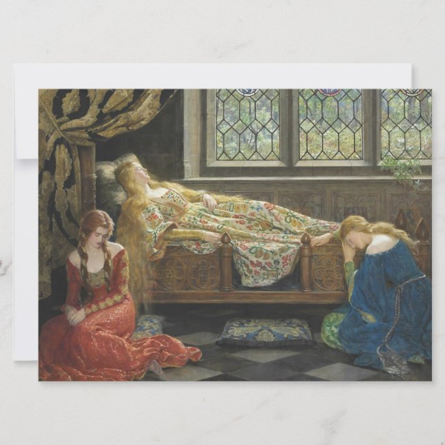 Sleeping Beauty (by John Collier) Card (Front)