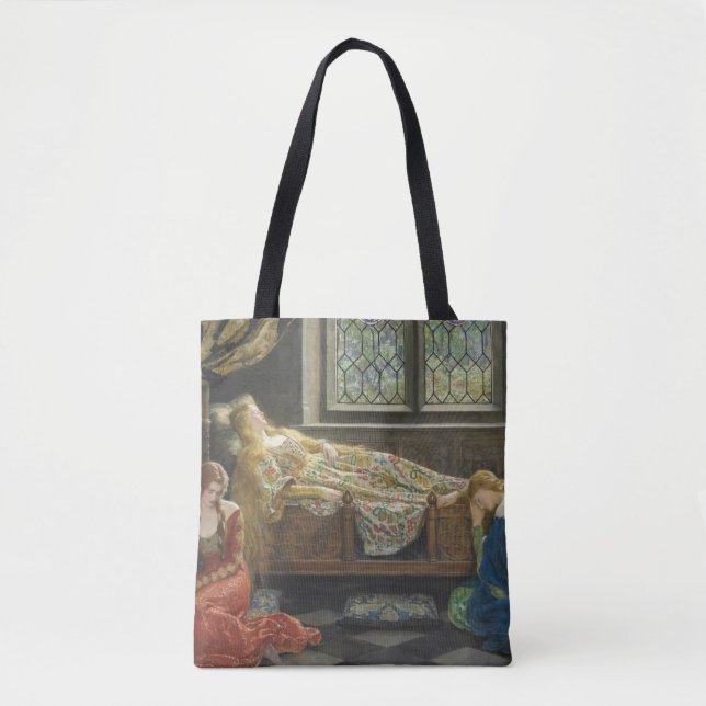 Sleeping Beauty (by John Collier) Tote Bag (Front)