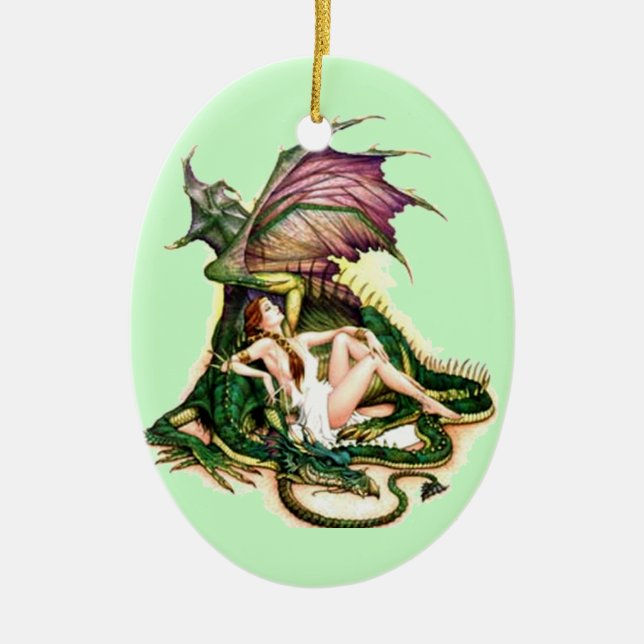 Sleeping Beauty Ceramic Tree Decoration (Front)