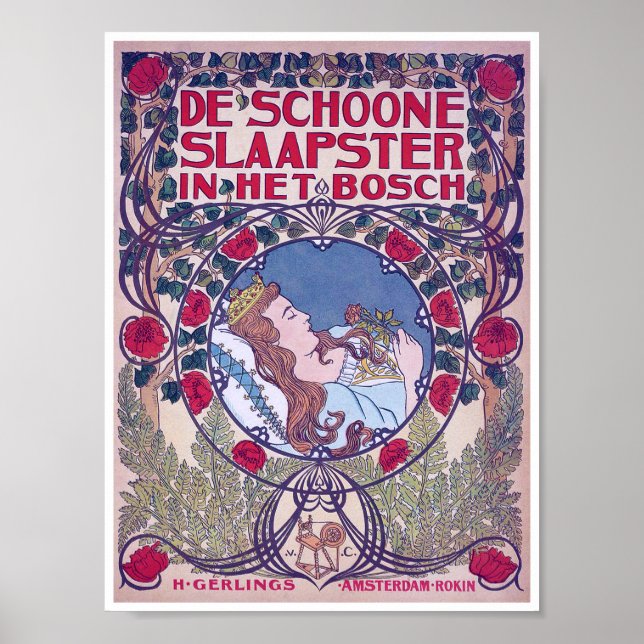 Sleeping Beauty, Cover Art, Van Caspel Poster (Front)