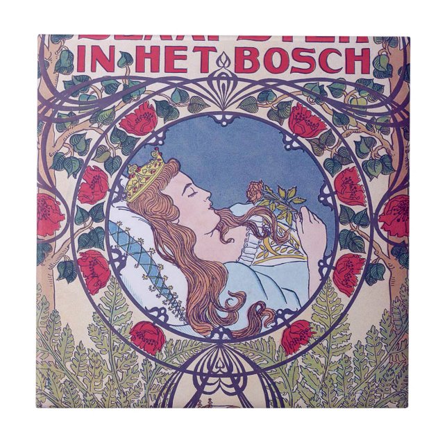 Sleeping Beauty, Cover Art, Van Caspel Tile (Front)