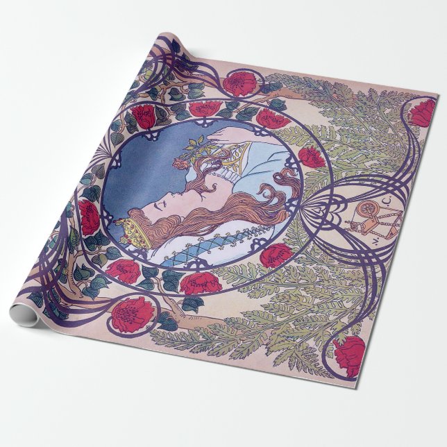 Sleeping Beauty, Cover Art, Van Caspel Wrapping Paper (Unrolled)