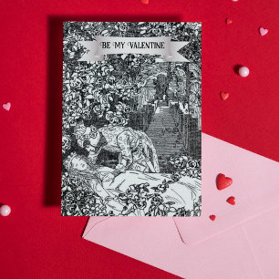 Sleeping Beauty Fairy Tale Art Valentine's Day Card