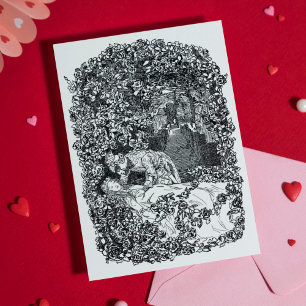 Sleeping Beauty Fairy Tale Romantic Valentine Card