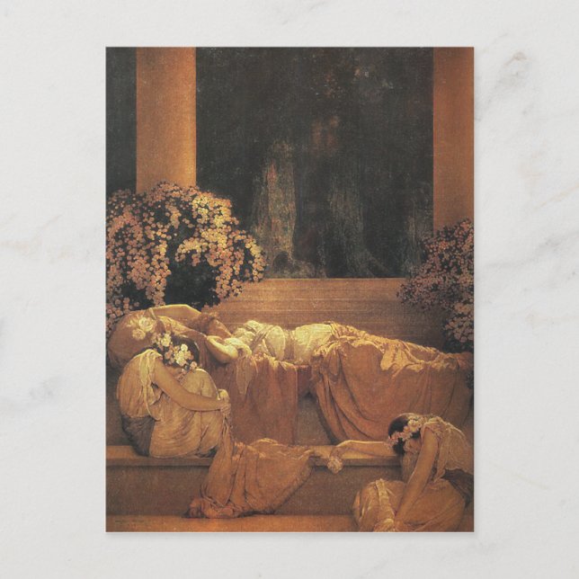 Sleeping Beauty, Maxfield Parrish Fine Art Postcard (Front)