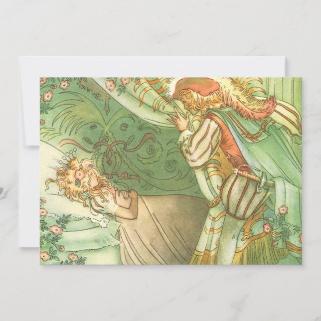 Sleeping Beauty Princess, Vintage Fairy Tale Invitation (Front)