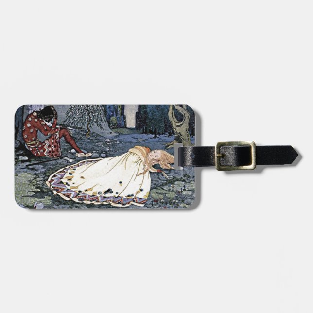 Sleeping Beauty Princess Vintage Magic Romance Luggage Tag (Front Horizontal)