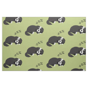 Sleeping Bernese Mountain Dog Animals Lover ZZZ Fabric