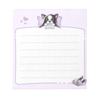 Sleeping Boston Terrier Notepad