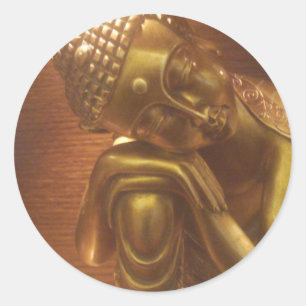 Sleeping Buddha Classic Round Sticker