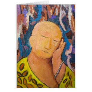 Sleeping Buddha (naive expressionism portrait)