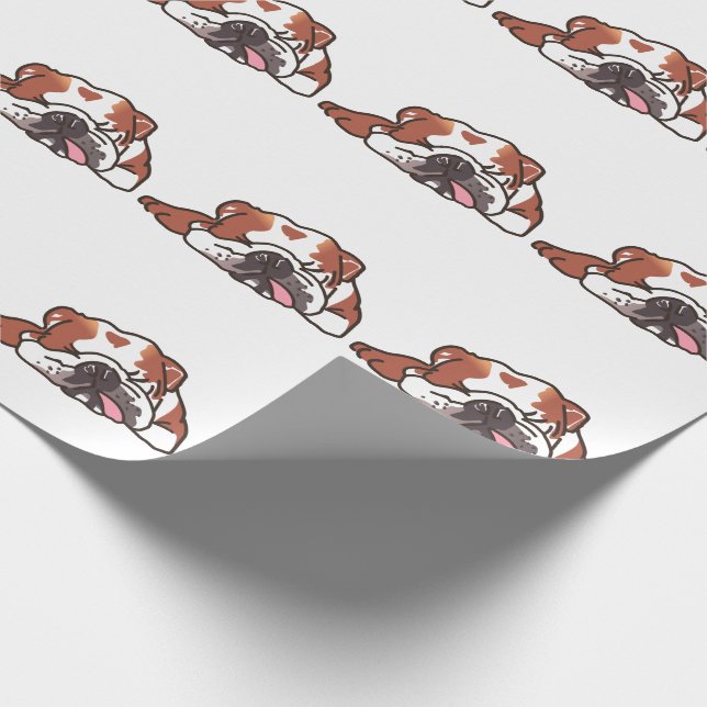 Sleeping Bulldog Wrapping Paper (Corner)