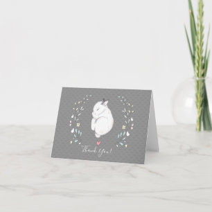 Sleeping Bunny Baby Shower Thank You Note