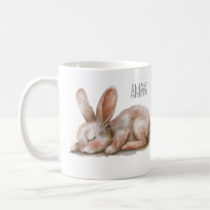 Sleeping Bunny Neutral Colours Coffee Mug
