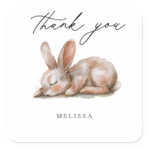 Sleeping Bunny Neutral Colours Thank You