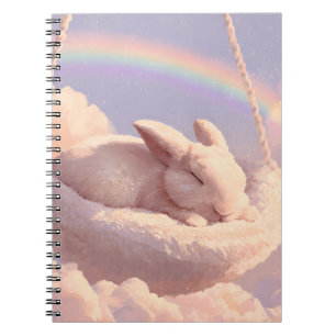 Sleeping Bunny Rainbow Swing Notebook