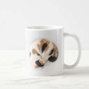 Sleeping Calico Cat Mug