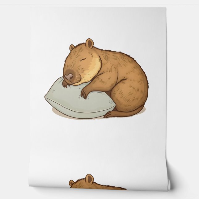 sleeping Capybara Sleepybara Wallpaper (Unrolling)